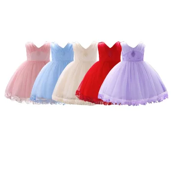 

Baby Floral Dresses For Girls Girl Lace Design Mesh Dress Casual Party Children Fashion Pageant Princess Dress Costumes