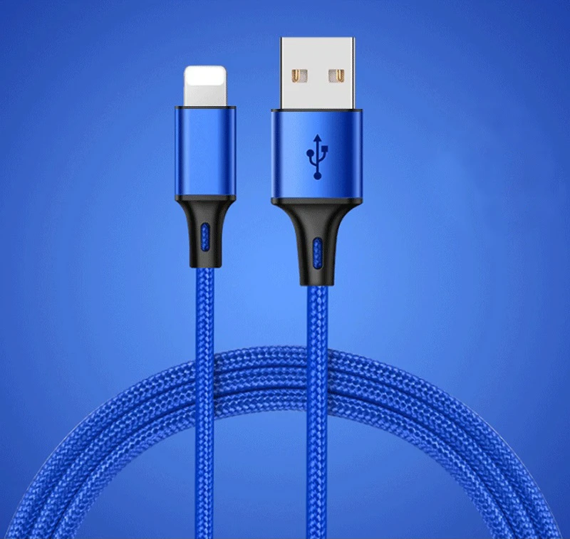 USB происхождения Зарядное устройство кабеля для передачи данных для iphone кабель Xs max Xr X 8 7 6 plus 6s плюс ipad mini мобильного телефона 50 см, 1 м, 2 м, Короткие Длинные провода