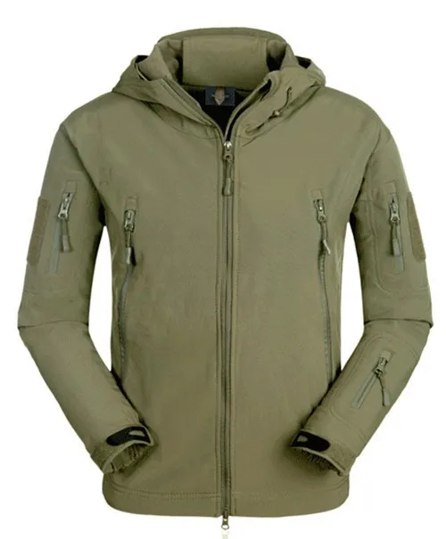 Высокое качество Тэд с V 4.0 Скрытень Акулья кода Софтшелл куртка для мужчины, военный куртка Водонепроницаемая Ветрозащитная армейская одежда - Цвет: Green