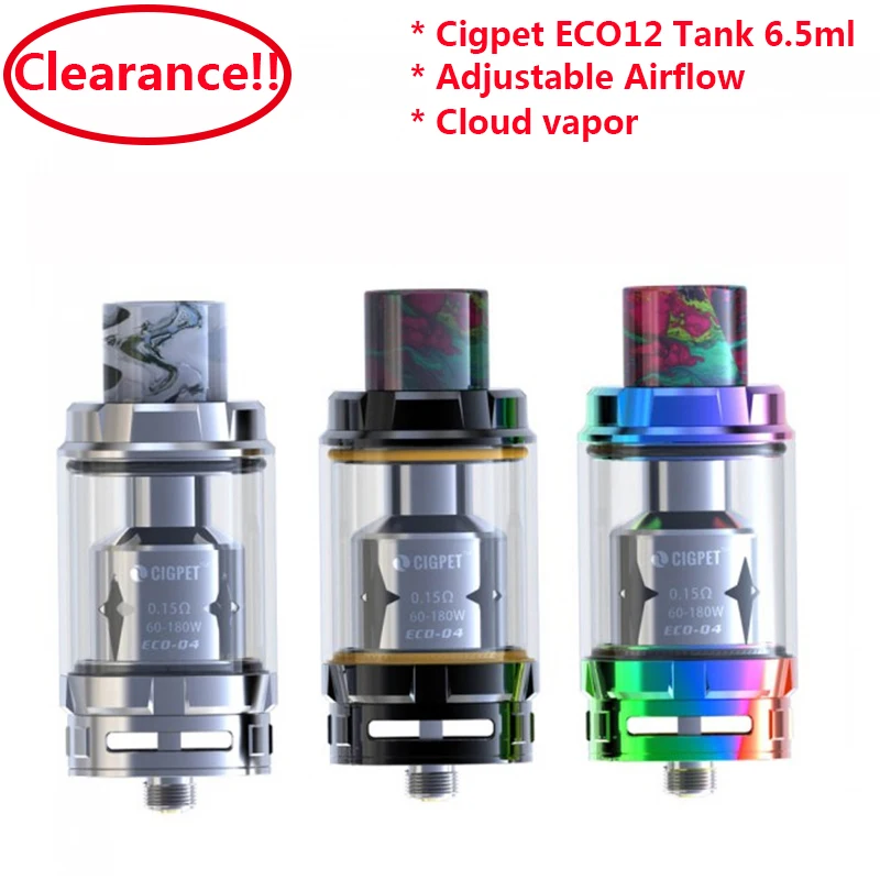 

Big sale Ijoy Cigpet Eco12 tank 28mm fit powerful vape mod Electronic cigarette Atomizer Vape tanks with Optional ECO RTA Deck