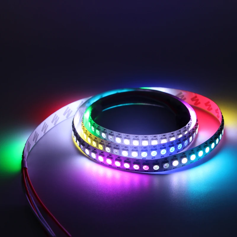 DC5V WS2812B WS2812 светодиодные полосы пикселей 30/60/144 светодиодов/m Smart led пиксель Лента