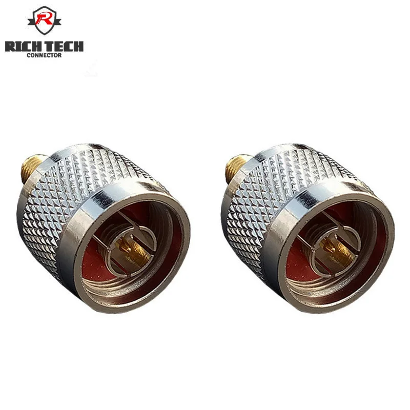 8pcs Nickel plated RF cable adapter N male plug to SMA female jack RF coaxial cable terminals