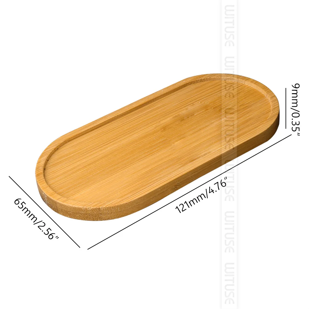 WITUSE круглые овальные квадратные плантаторы подставка для горшок для суккулентов поднос база бамбуковый поднос цветочные горшки контейнер бонсай плантатор против выцветания - Цвет: Oval 20