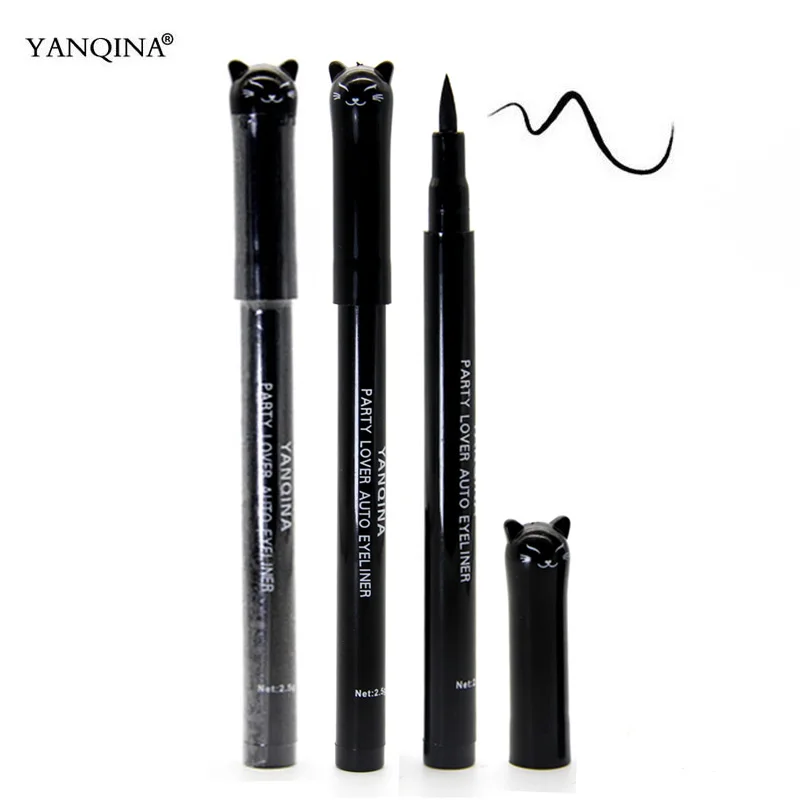 Cat Eyes Makeup Black Eyeliner Pen Waterproof Make up Liquid Eye Liner Pencil Fast-dry Cosmetic Tool Eyelid Enhancer Liner Brush Cat Eyes Makeup Black Eyeliner Pen Waterproof Make up Liquid Eye Liner Pencil Fast-dry Cosmetic Tool Eyelid Enhancer Liner Brush