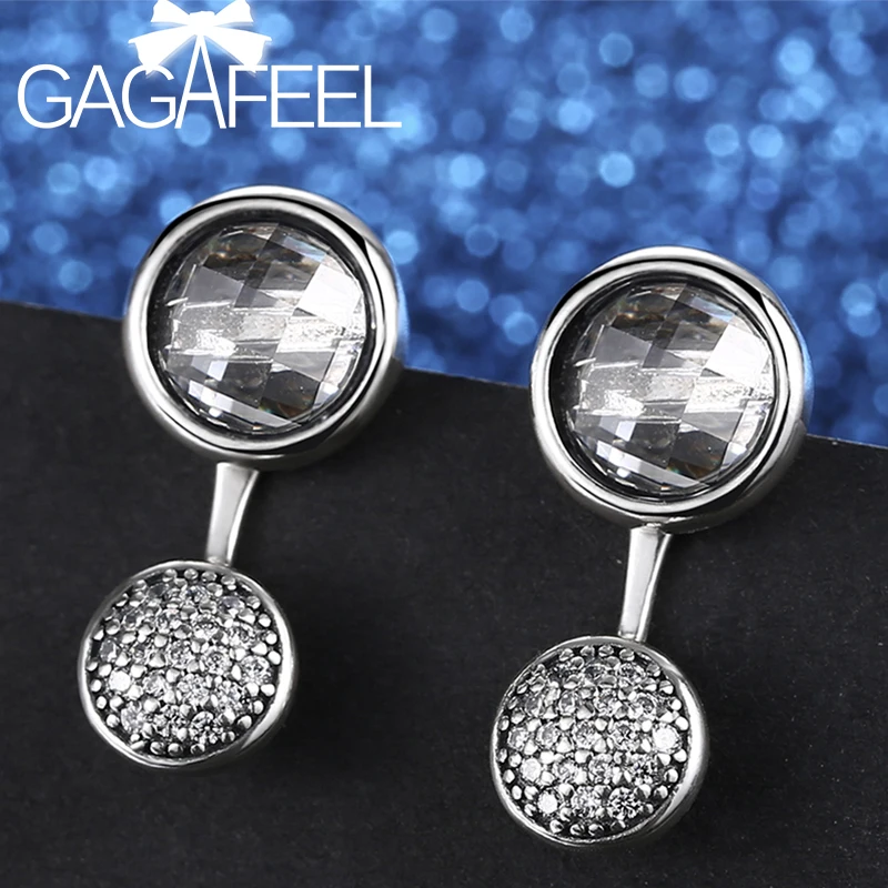 

GAGAFEEL 925 Sterling Silver Dazzling Droplets Stud Earrings For Women Creative Combined Earrings Fine Jewelry Gift
