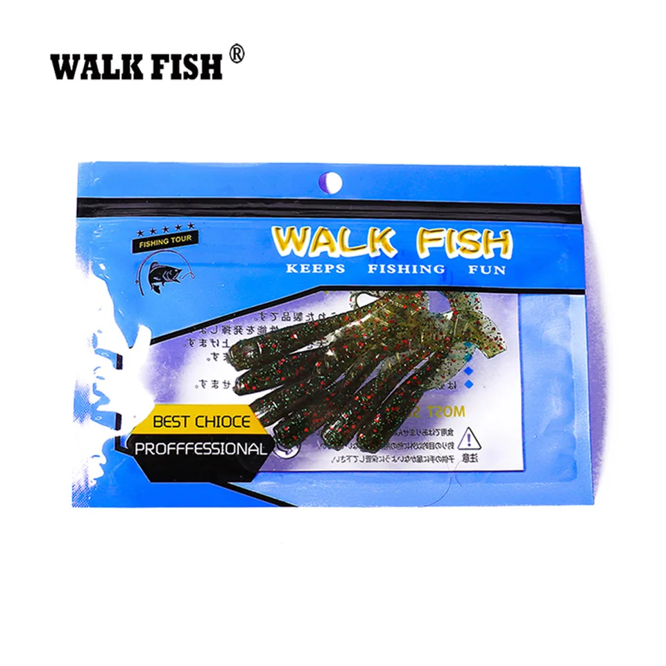 Walk Fish 6 шт./лот 9,5 см 2,3 г мягкие приманки червь рыболовные приманки, Рыбалка Рыба Peche Мягкая приманка воблеры Leurre Souple Isca искусственная 01 - Цвет: WFSF01 006