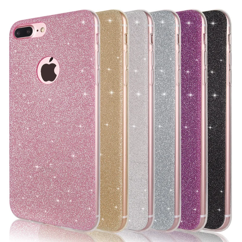 

Shine Soft Silicone Case For iPhone 6 S 6S 5 5S 5SE XS Max XR X 7 8 Plus 6Plus 7Plus 8Plus Glitter Cell Phone Back Cover Etui