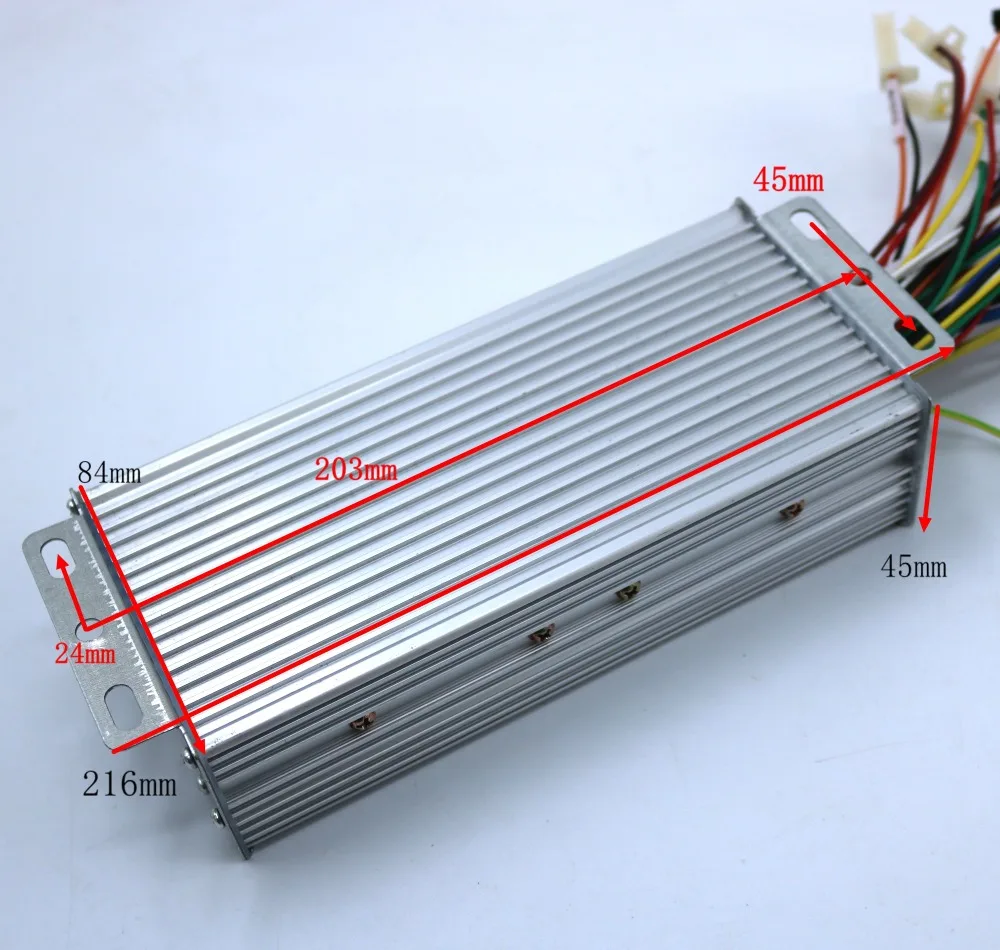 GREENTIME 15 Mosfet 48-84 в 1500 Вт 45Amax двухрежимный датчик/датчик бесщеточный контроллер двигателя постоянного тока для электрического велосипеда