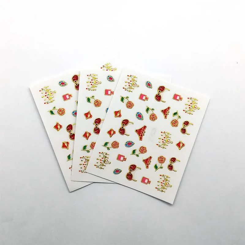 

Nail sticker Back adhesive Self-adhesive heart bone cross pattern Salon Decoration Stickers E05