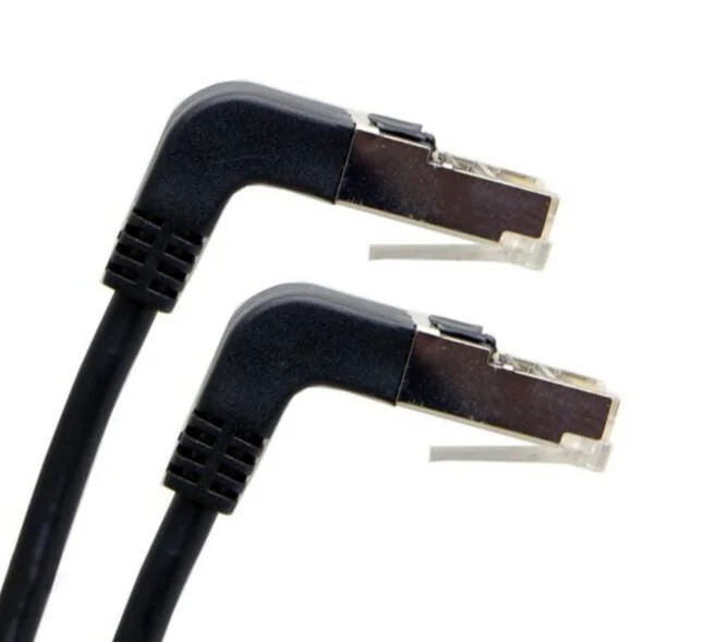 Угловой и Наклонный 90 градусов cat5e 8P8C FTP STP UTP Cat 5e Ethernet сетевой кабель RJ45 патч корд 40