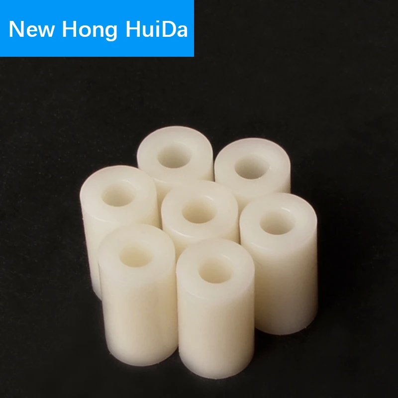 100pcs ABS M5 Nylon Plastic Rround Metric Spacer PCB Standoff White