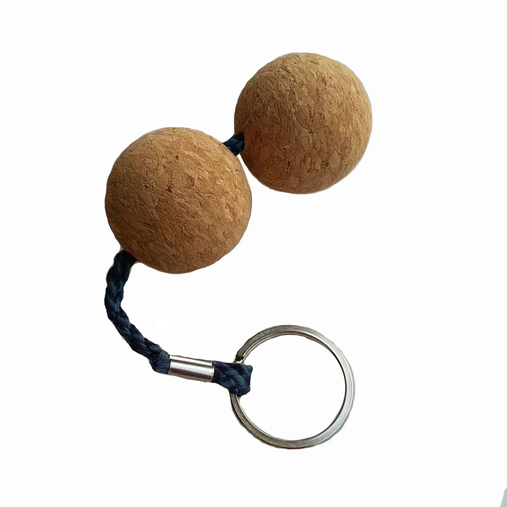 

2 Balls Cork Keyring Keychain Buoyant Key Ring Key Holder Float Cool Gift for Diving Swimming Kayak Canoe
