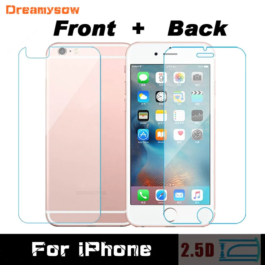 2.5D 9H переднее + заднее закаленное стекло для iPhone 5 5S SE 6 6S 7 8 Plus X Xs 11 Pro Max XR задняя