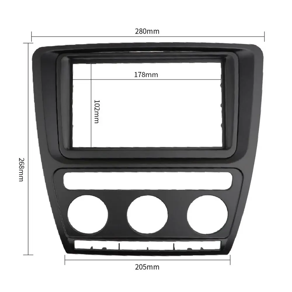 Радио фасции для Skoda Octavia с авто A/C 2 Din DVD плеер стерео панель отделка Установка комплект пластина рамка - Название цвета: 178X102mm