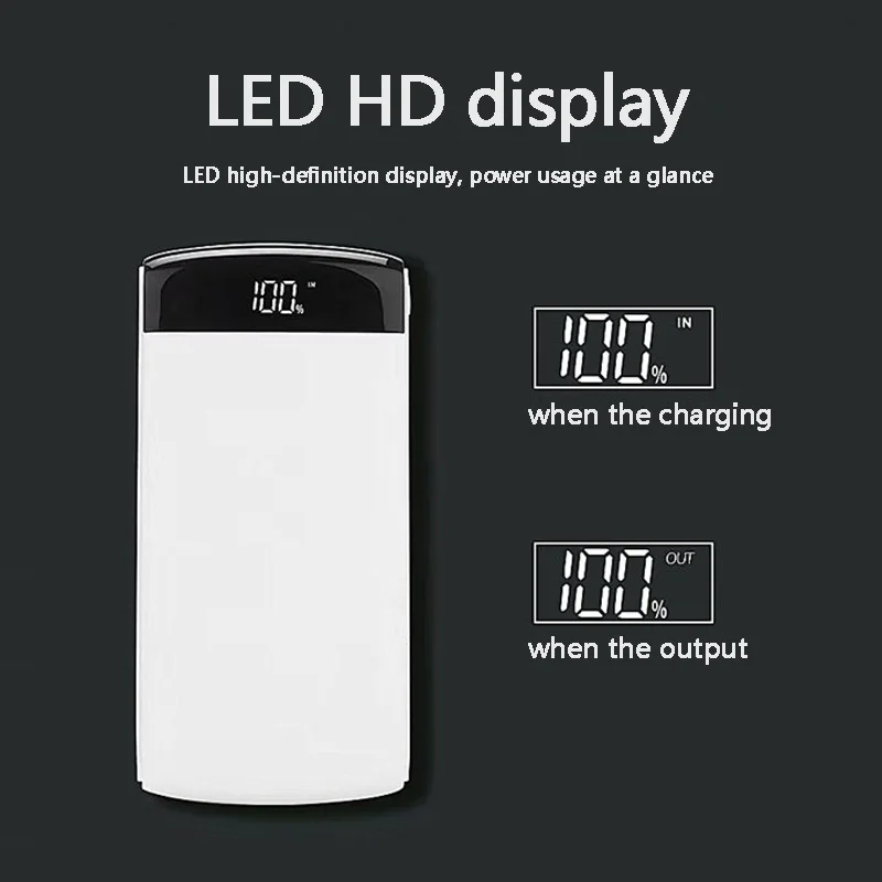 

power bank 30000mah external battery powerbank battery pack portable charger power bank 18650 battery bank for xiaomi iPhone