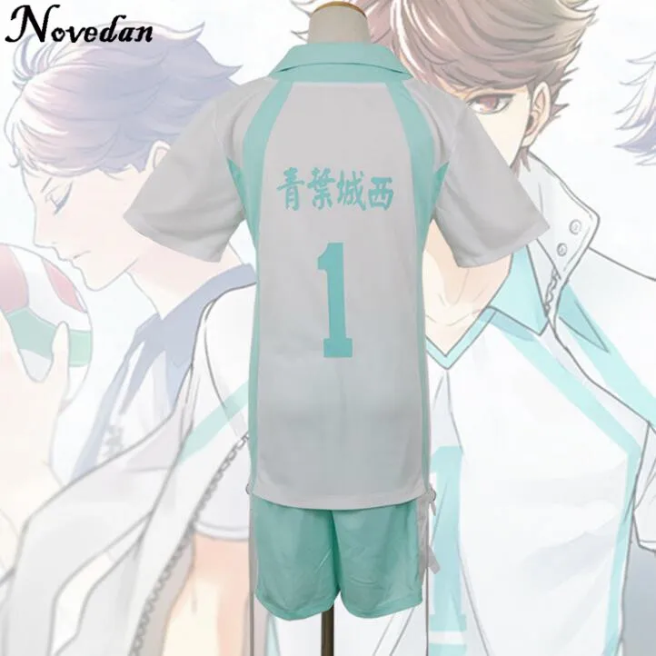 Карасуно старшеклассница волейбольная Клубная форма Haikyuu! Aoba Johsai Oikawa Tooru Косплей рубашки под костюм и брюки комплект