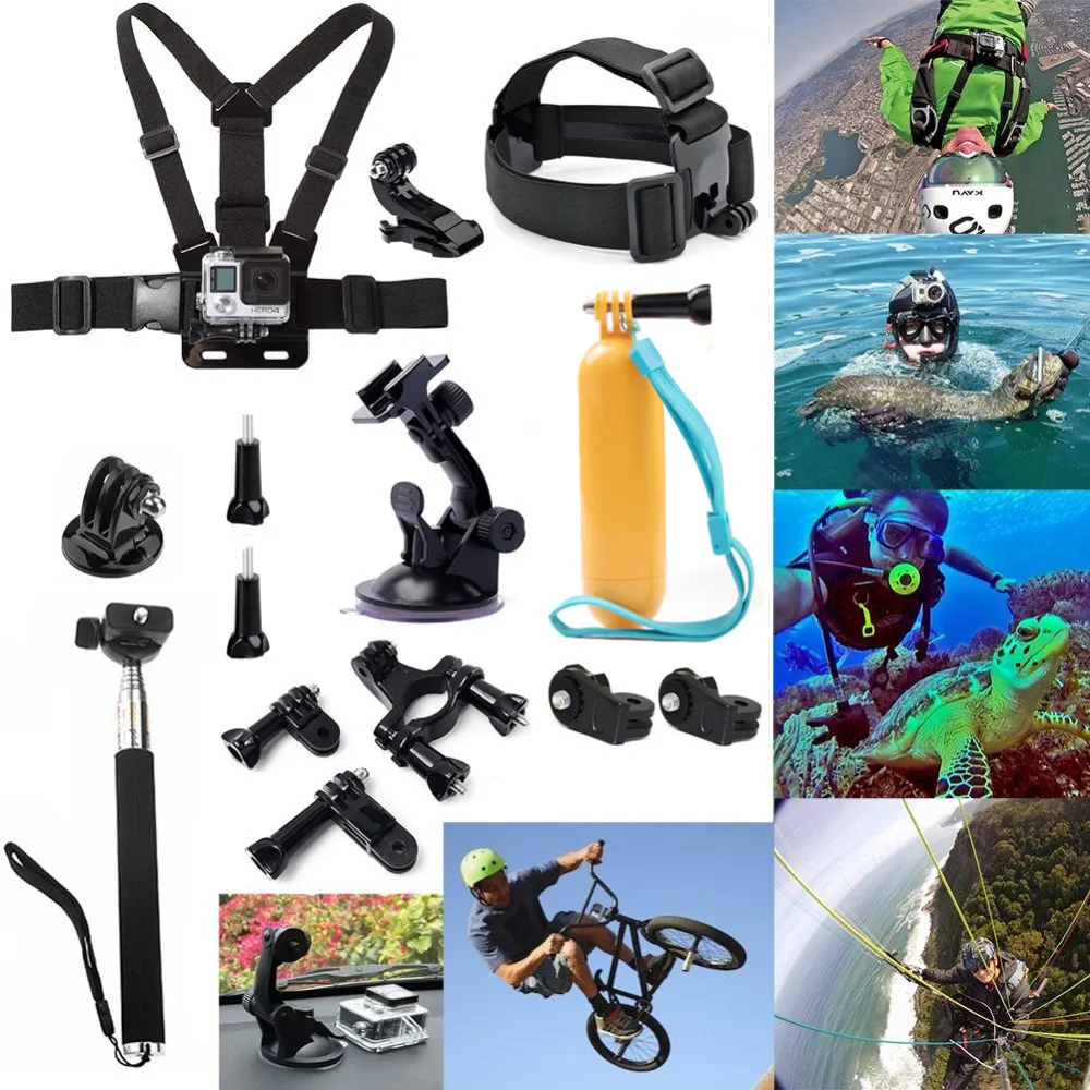  For Gopro Hero/SJCAM Accessories Kit for Sony Action Cam AS15 AS20 AS200V FDR-X1000V W 4K HDR-AS30V HDR-AS100V HDR-AZ1 Mini 