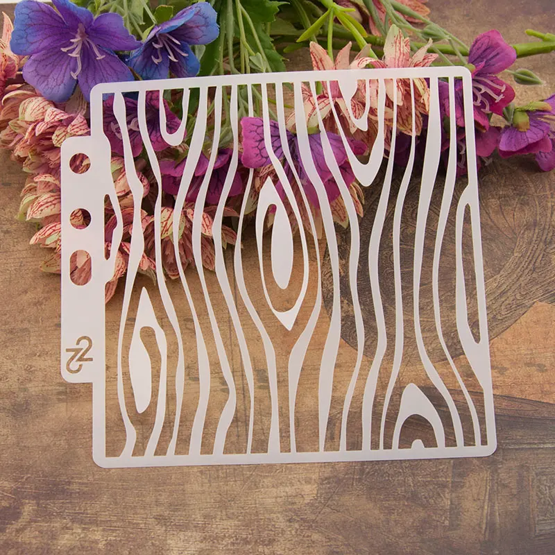 

13cm 5.1" Wooden Texture DIY Layering Stencils Wall Painting Scrapbook Coloring Embossing Album Decorative Paper Card Template