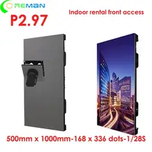 AliExpress США 1920x1080 2 k светодиодный экран, p2.97 p3.04 p2.5 p3.91 p4.81 50*100 см спереди и длинное сзади светодиодный дисплей