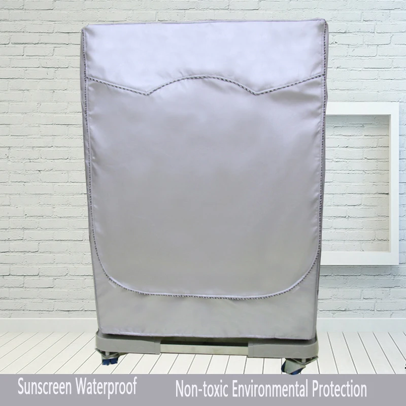 

Washing Machine Cover Waterproof Case Home Sunscreen Laundry Dryer Polyester Silver Coating Automatic Roller Dustproof