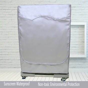 

Washing Machine Cover Waterproof Case Home Sunscreen Laundry Dryer Polyester Silver Coating Automatic Roller Dustproof