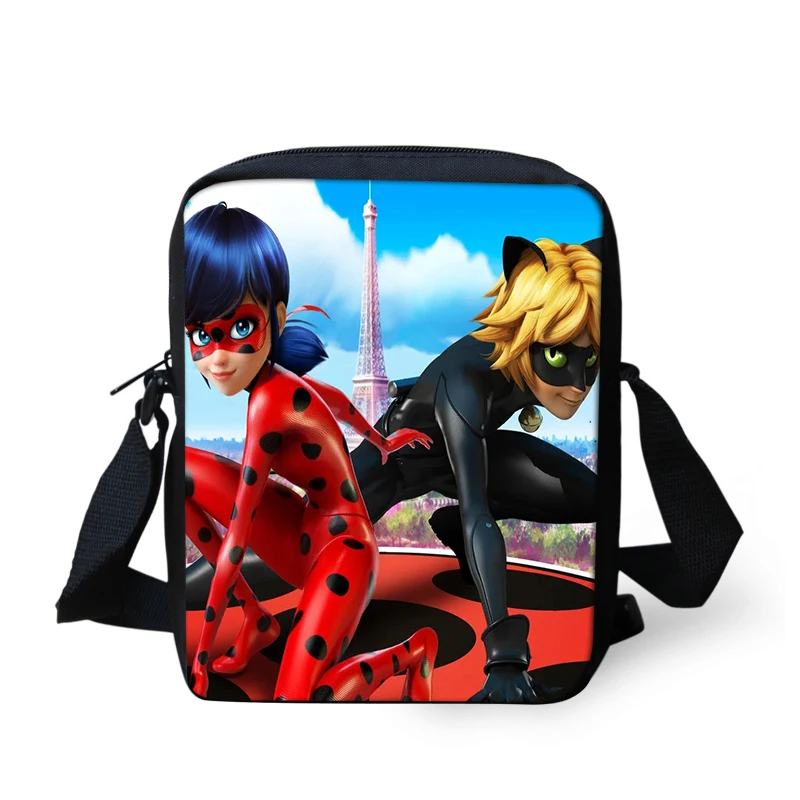 Thikin Ladybug Shoulder Messenger Bag Crossbody Phone Bag for Girls School Supplies Shopping Bags Mochila Infantil