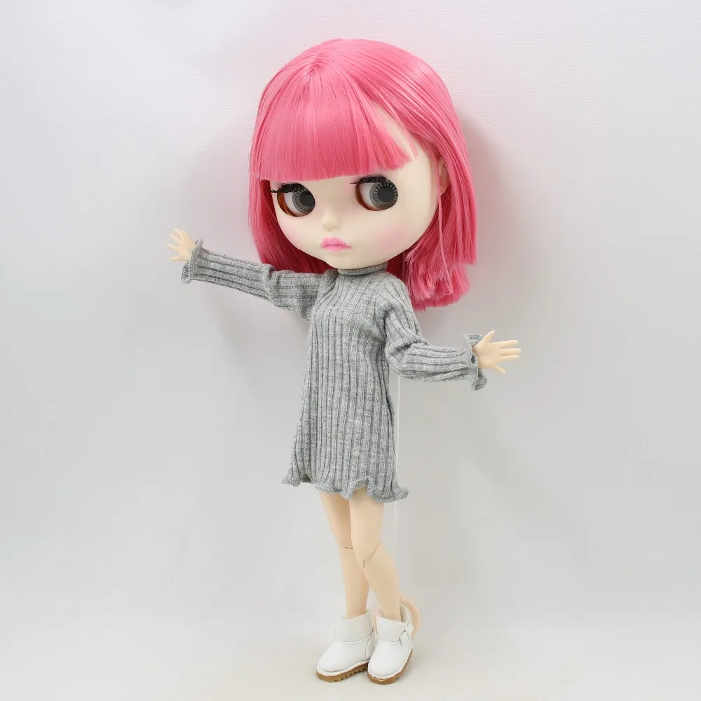 Ледяная кукла DBS Blyth 1/6 bjd игрушка шарнирное тело белая кожа матовое лицо короткие