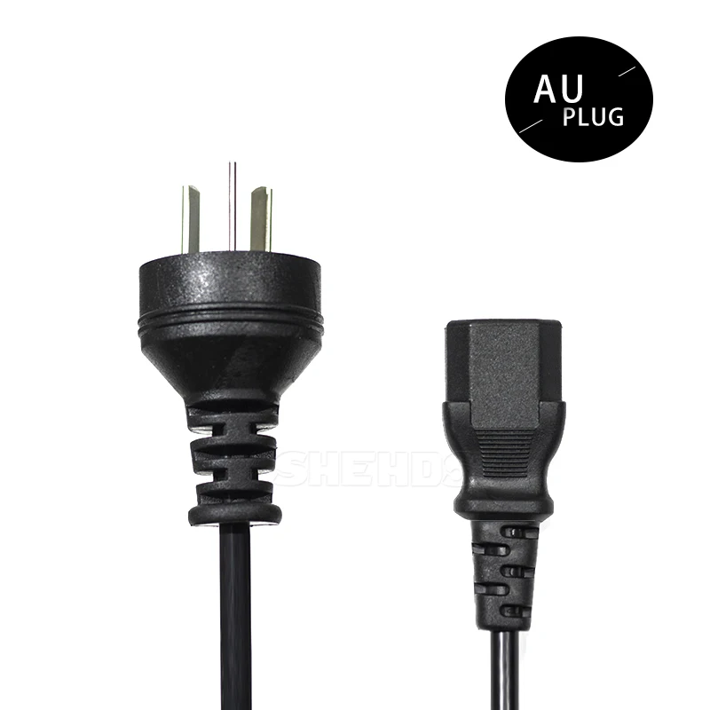 Новое прибытие 1 м/2 м/5 м 2-контактный круглый AC для ЕС/США/AU/Великобритания штекер кабель питания отличное качество для Светодиодный свет сцены - Цвет: AU Power Plug