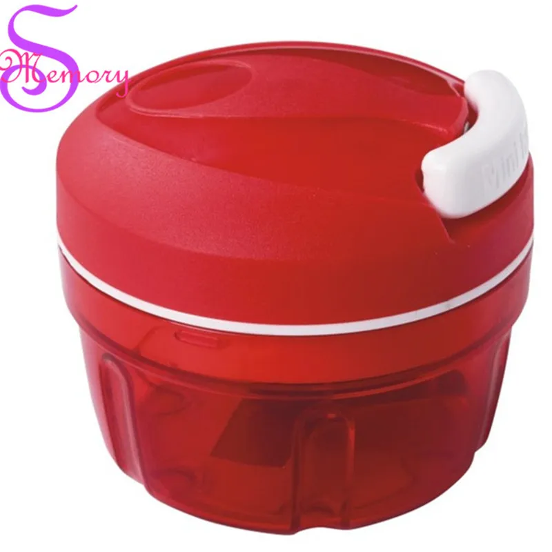 

2017 RED Multifunctional High Speedy Chopper Garlic Cutter Vegetable Fruit Twist Shredder Manual Meat Grinder Kitchen Tool