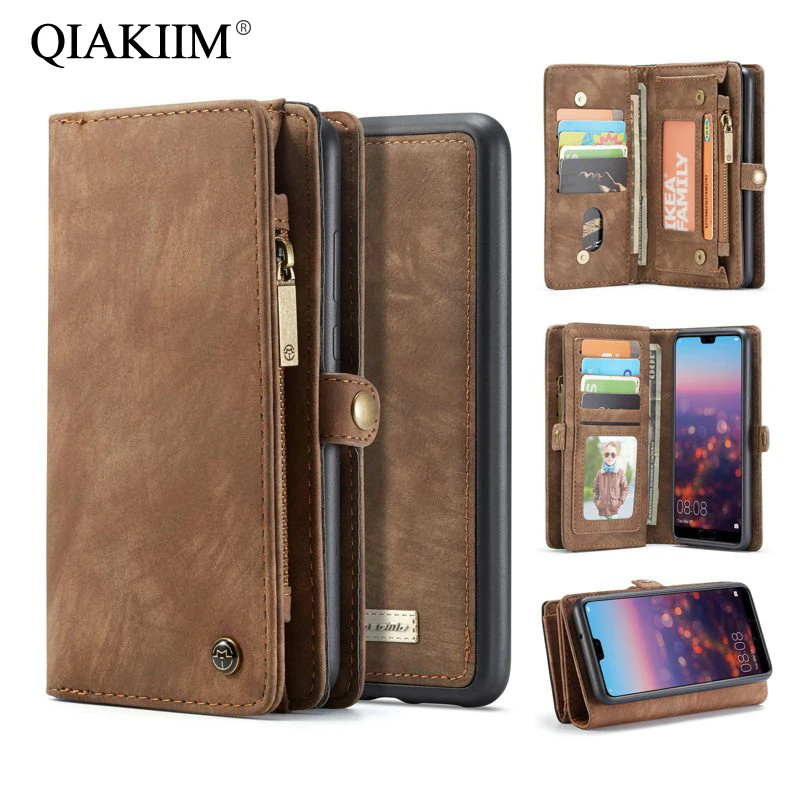 

Genuine Leather Flip Case For Huawei P30 Lite P20 Pro Mate 20 Pro Wallet Stand Cover 2 in 1 Magnet Phone Bag Pouch Cases + Film