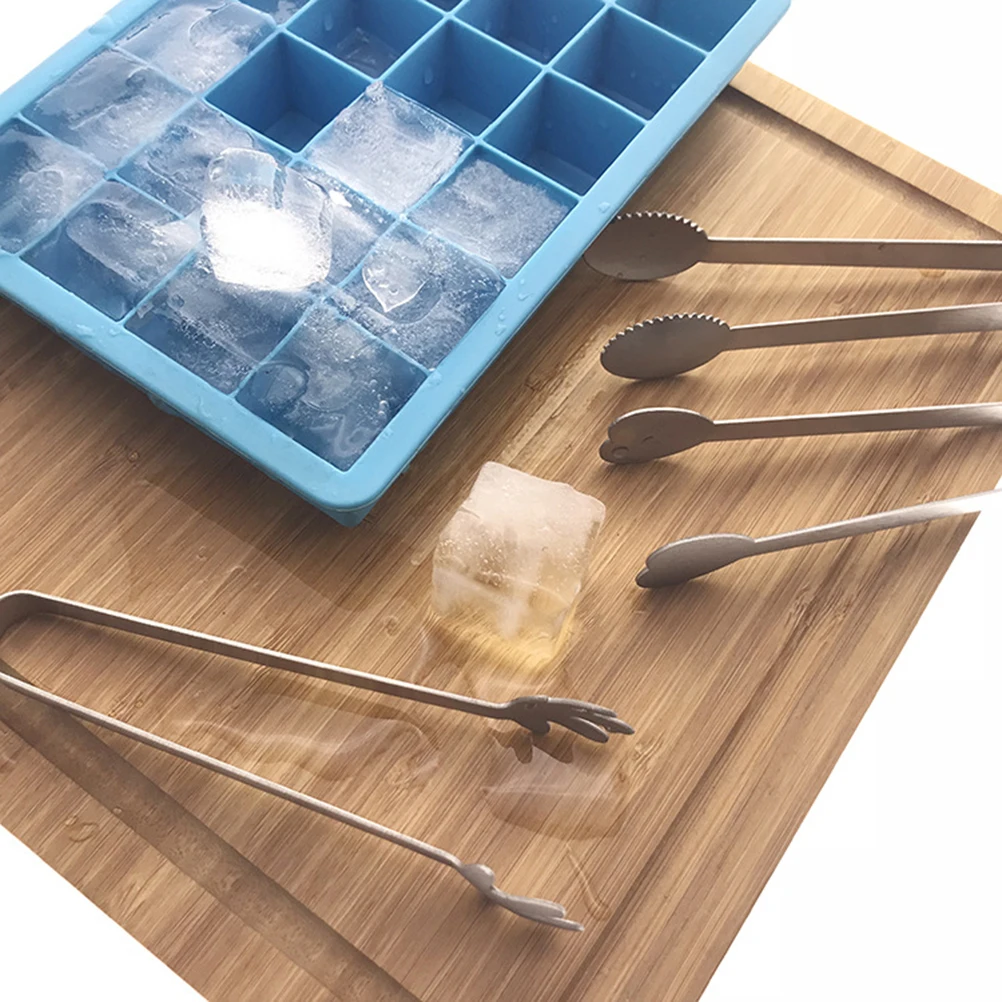 

Mini Lemon Food Clip Stainless Steel Cube Sugar Ice Tong Food Serving Tool For Party Cafe Bar Home Use (Toothed Oval Shape)