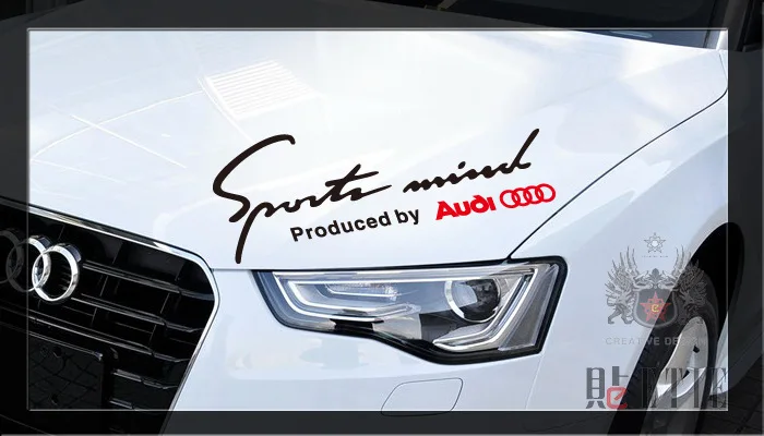 Free Shipping Audi Sport Produced Auto Adhesive Wrap Decals Sticker Car Vehicle Pegatinas
