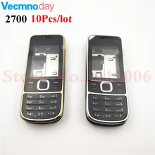 Vecmnoday 10 шт./лот Корпус чехол для Nokia 2700 полный мобильный телефон Корпус Батарея крышка дверная рама с клавиатуры