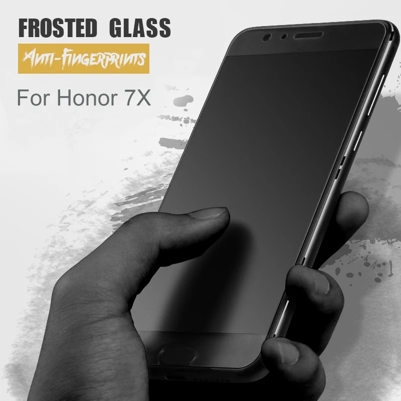

No Fingerprint Matte Tempered Glass Protector for Huawei Honor 7X L21 L22 L24A Anti-glare Frosted Screen Protective Matt Film