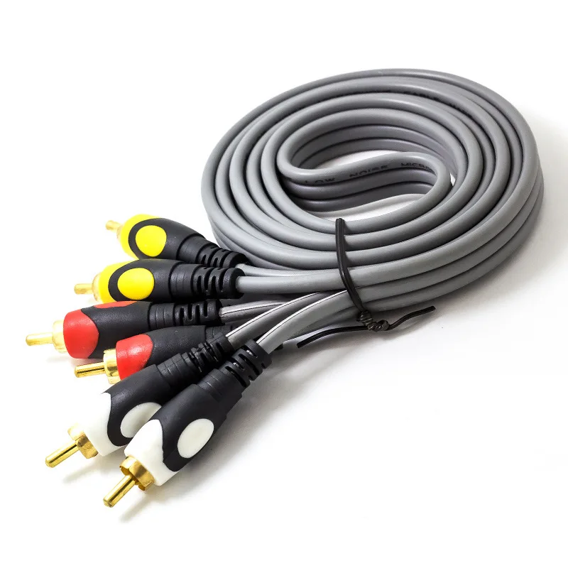 

3RCA to 3 RCA Male To Male Audio Cable Gold Plated AV Cable 3X RCA Plug Video Cable For DVD VCD TV Set-top Box Amplifier