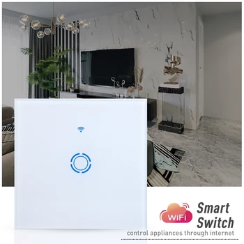 

Smart Switch US EU UK Standard App Wifi Switch Google Home Alexa Compatible 1/2/3 Gang Light Wireless Smart Home Touch Switch