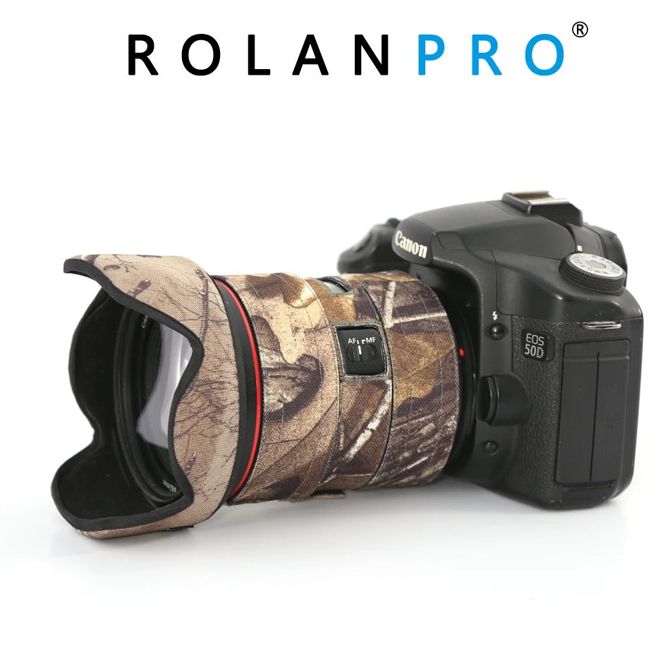 ROLANPRO camouflage Lens Coat for Canon EF 24 70mm F/2.8 L II USM Rain