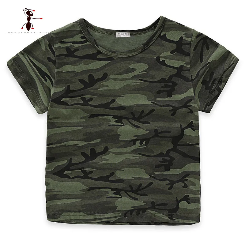 

Kung Fu Ant 2018 Summer T-shirt for Boys Camouflage Summer Children Clothing Cotton O-neck Kids Costume MC6601