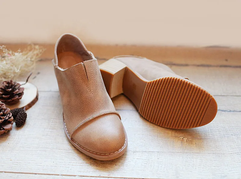Careaymade- женская обувь из воловьей кожи в европейском и американском стиле модная обувь в стиле ретро Женская обувь 3 цвета