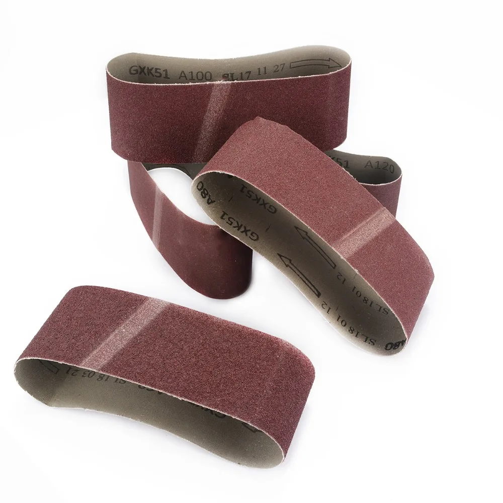 

5pcs Abrasive Sanding Belts Abrasive Bands 60 80 100 120 240 Grits for Sander Power Tool 75*457mm