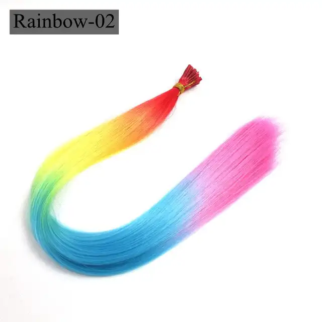 Luxury For Braiding 22 100strands Lot Straight Rainbow Color