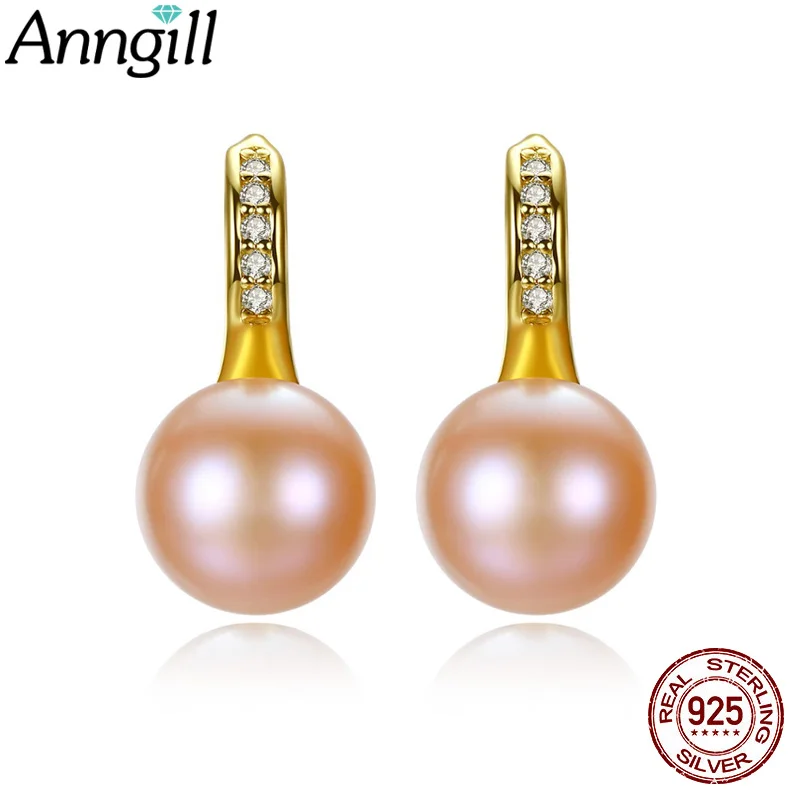 

Natural Pearl Real Silver Earrings Pendientes Perlas Small Stud Earrings Silver 925 Jewelry Brincos 2018 Friends Girls Gift