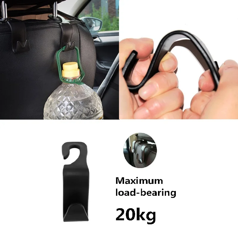 

2/1Pcs High Qulity Car Seat Back Hooks Auto Headrest Bag Car Organizer Back Seat Luggage Accessories Auto Fastener Clip
