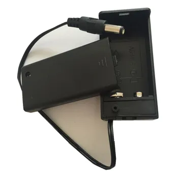

9V battery holder /battery box /battery shell with cover ON/OFF switch 6'' wires and dia.5.5X2.1 DC connector,100pcs/lot