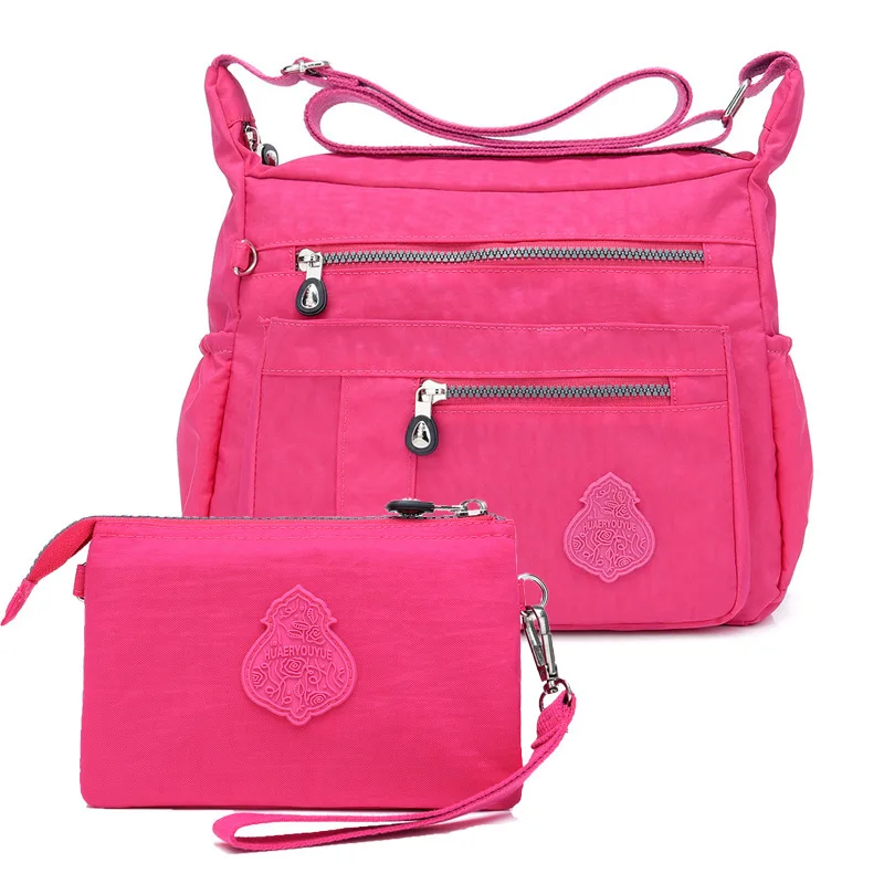 

New type of nylon wrapped flower has about anti-splash water bag for ladies with one shoulder slanting bag for leisure