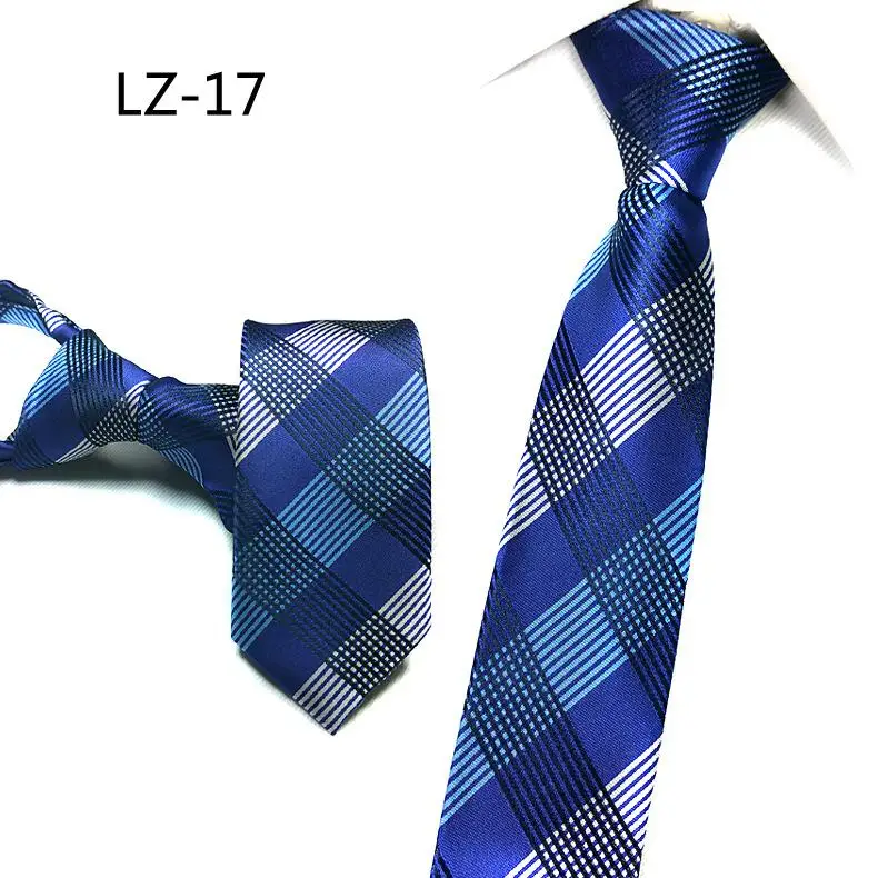 Модный галстук 5 см для мужчин и женщин, тонкий узкий ленивый галстук, легко тянет веревку на шею, одежда в Корейском стиле для свадебной вечеринки - Цвет: 17