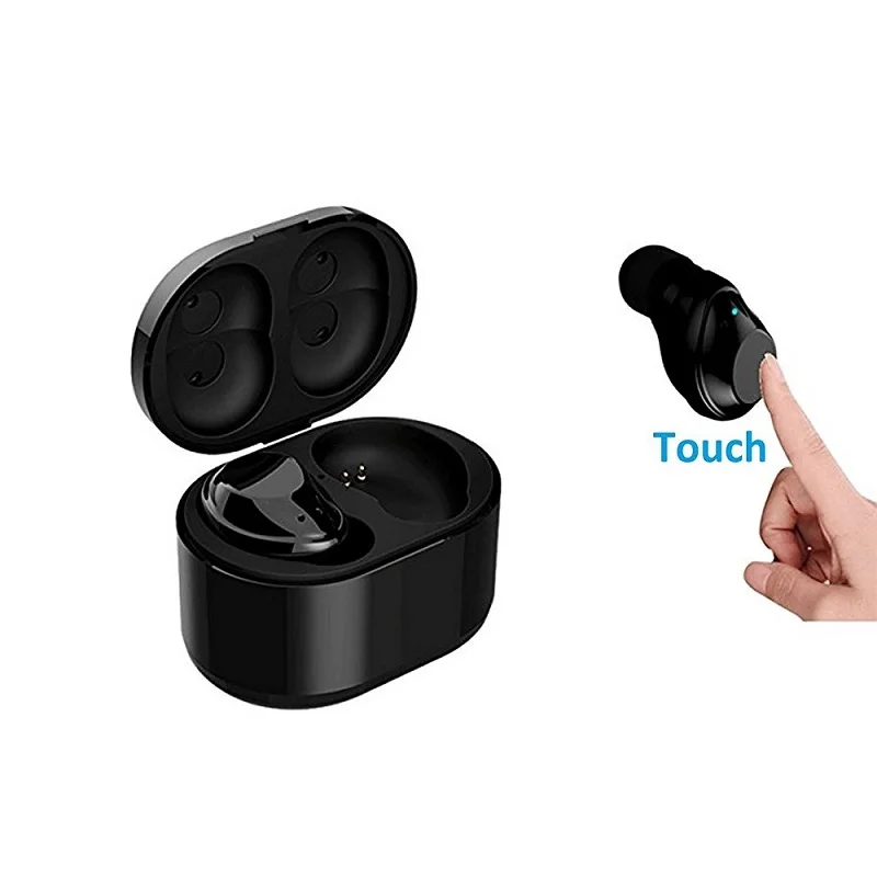 

Riotcats TWS Mini Wireless Bluetooth Earphone Stereo Earbud Waterproof Headset With Charging Box Mic For All Smart phone