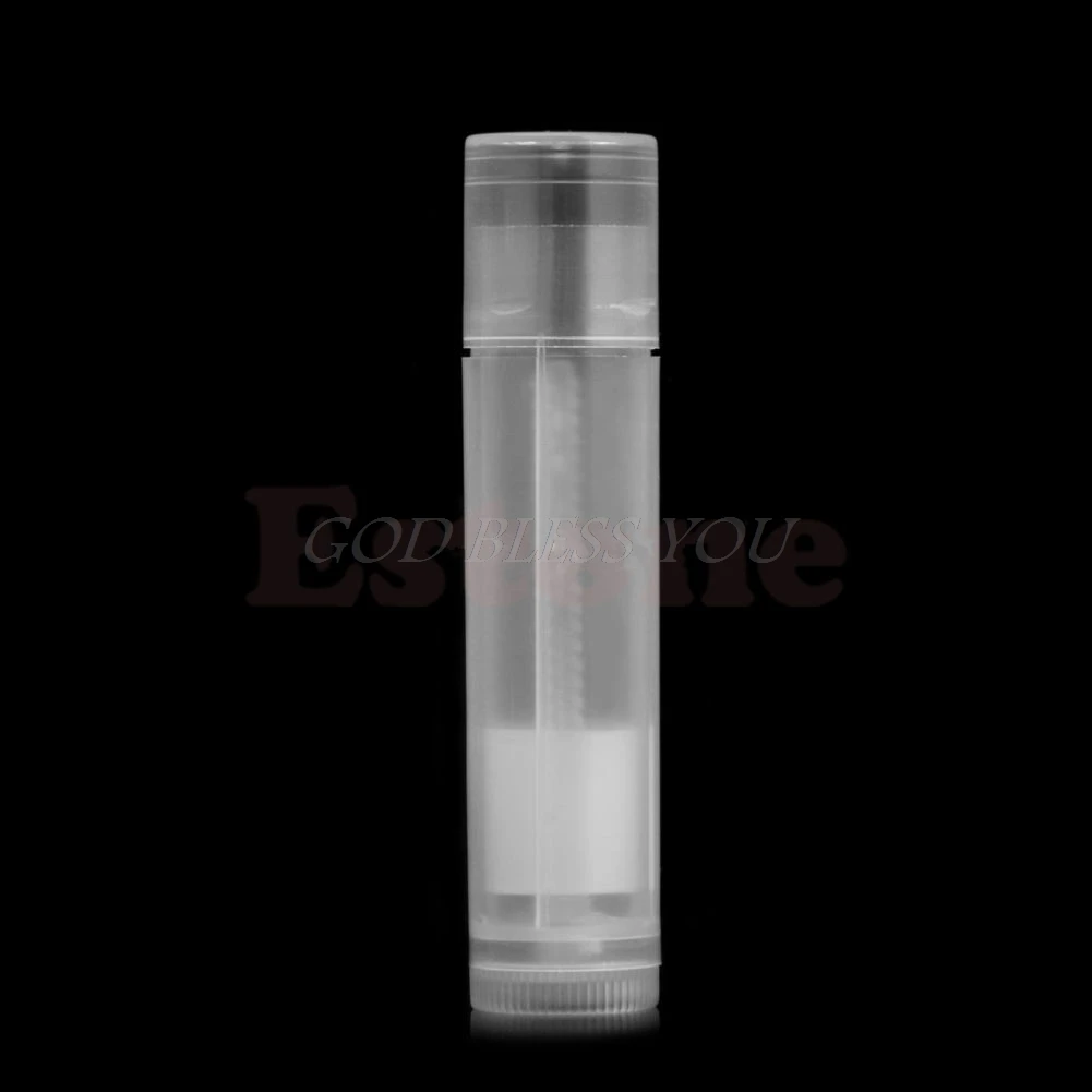 Clear Empty LIP BALM Tubes Containers Transparent Lipstick + Caps 10Pcs
