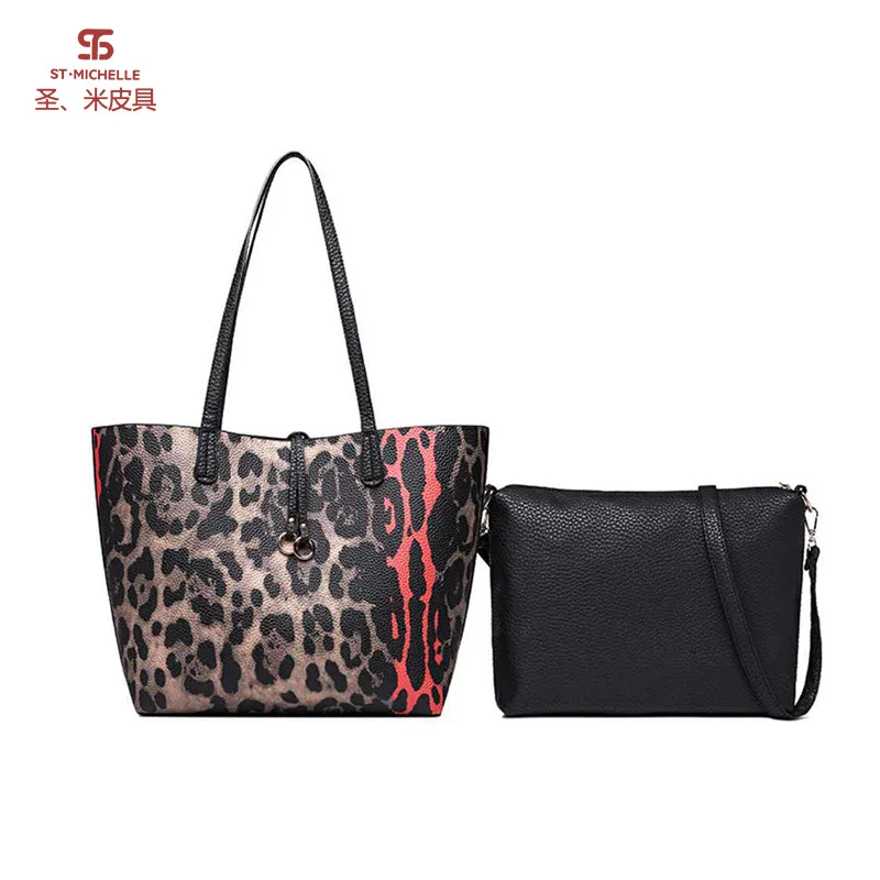 

2019 New Female Bag with Large Steamed Stuffed Bun Mother Bag Simple Large Capacity Handbag Fashion Leopard Print OL Female Bag