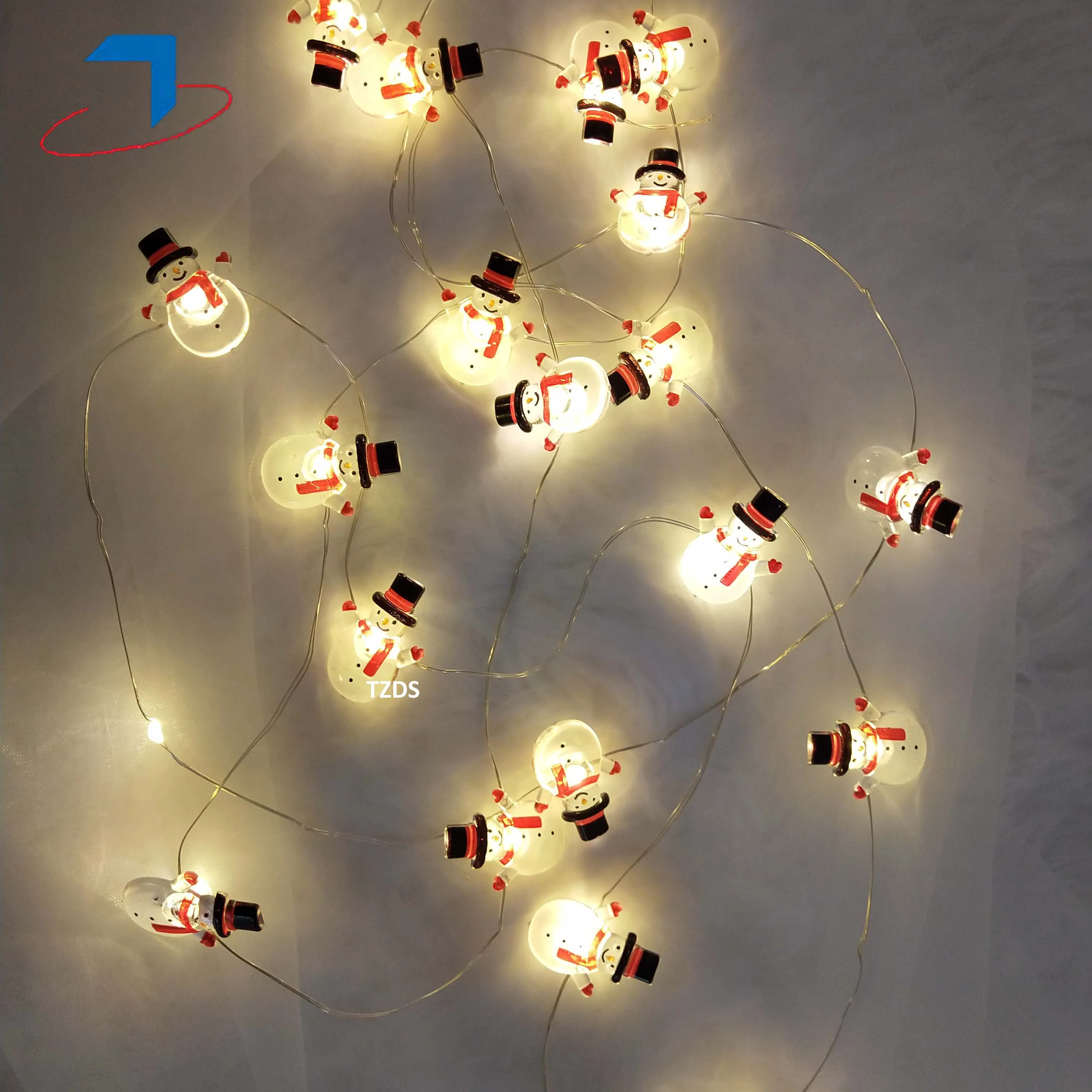 

TZDS Snowman Copper wire String Lights Christmas Holiday party mall wedding lighting For living Room Party Decorative